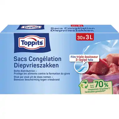 1067521 - TOPPITS DIEPVRIESZAKKEN 3L 30 STUKS