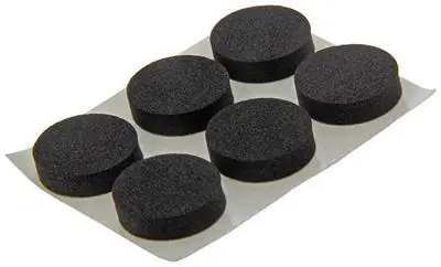 1047663 - RUBBERSTRIP ZELFKLEVEND ZWART Ø 19 MM 12 ST/PCS