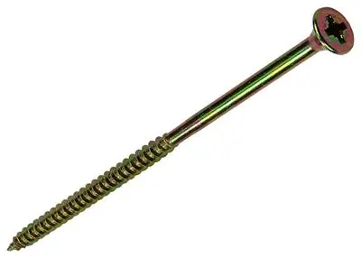 1006975 - SPAANPLAATSCHROEF VZ KOP GEELVERZINKT 4ST 6 X 130MM