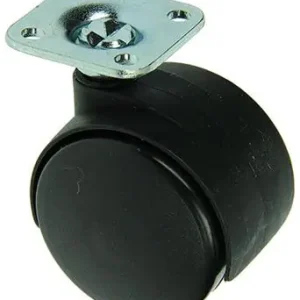 1013569 - DUBBEL ROL ZWART M PLAAT 40MM
