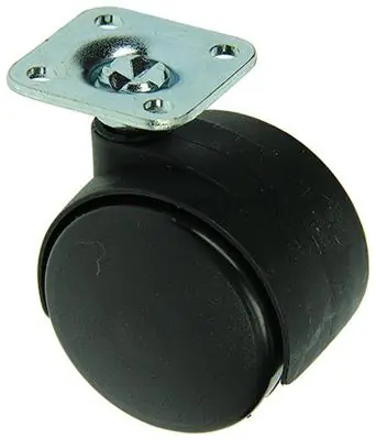 1013569 - DUBBEL ROL ZWART M PLAAT 40MM