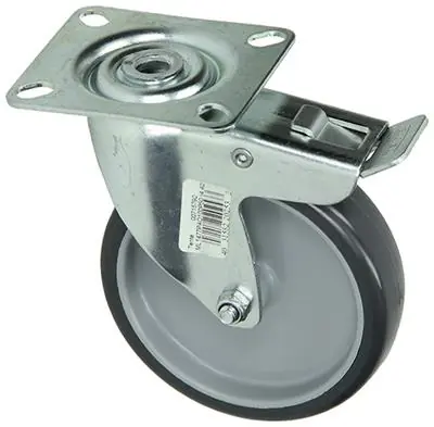 1003696 - RUBBER ZWENKWIEL 2 KOGELL.MET REM Ø100MM
