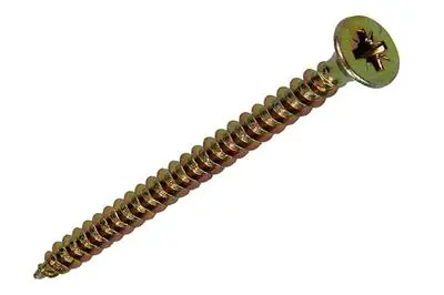 1017982 - SPAANPLAATSCHROEF VZ KOP GEELVERZ. 25ST 4,5 X 60 MM