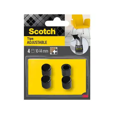 1070272 - SCOTCH® VERSTELBARE TIPS ZWART, Ø 10-14 MM, 4/PACK