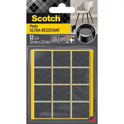 1070263 - SCOTCH® ULTRA RESISTANT VILTENPADS GRIJS/ZELFKLEVEND, WIT,