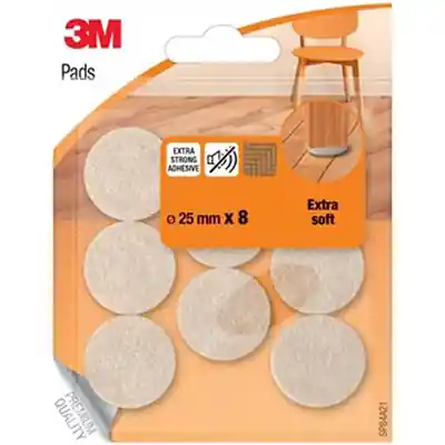 1070258 - SCOTCH® EXTRA ZACHTE VILTEN STOKJES LIJM, BEIGE, Ø 25 MM,