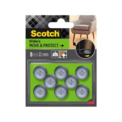 1070692 - SCOTCH® MOVE & PROTECT SLIDERSZELFKLEVEND GRIJSØ 22 MM