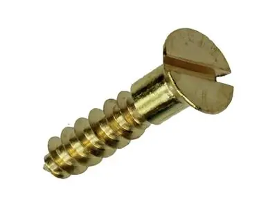 1019650 - HOUTSCHROEF VERZONKEN KOP MESSING 12ST 3,5 X 16 MM