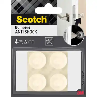 1070699 - SCOTCH®ANTI SHOCK WALL BUMPERSZELFKLEVEND WIT Ø 22MM, 4/PACK