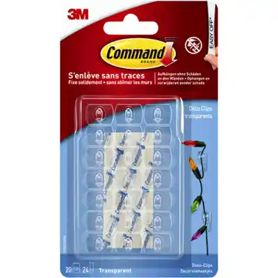 1071797 - 3M COMMAND™ TRANSPARANTE SIERKLEMMEN MET TRANSPARANTE S