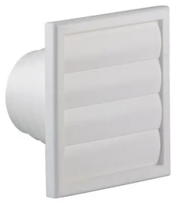 1006385 - DAMPKAPROOSTER 4 KLEP 742 DIA PVC RAL 9010 RENSON Ø100-130