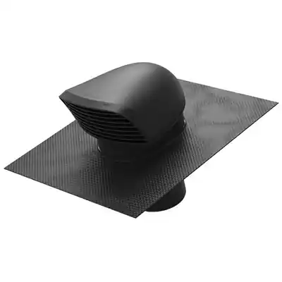 1074441 - DESIGN DAKDOORVOER FLEX ZWART AANSLUITING: Ø150/160MM