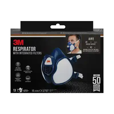 1074306 - 3M MONDMASKER MET FILTER A1P2