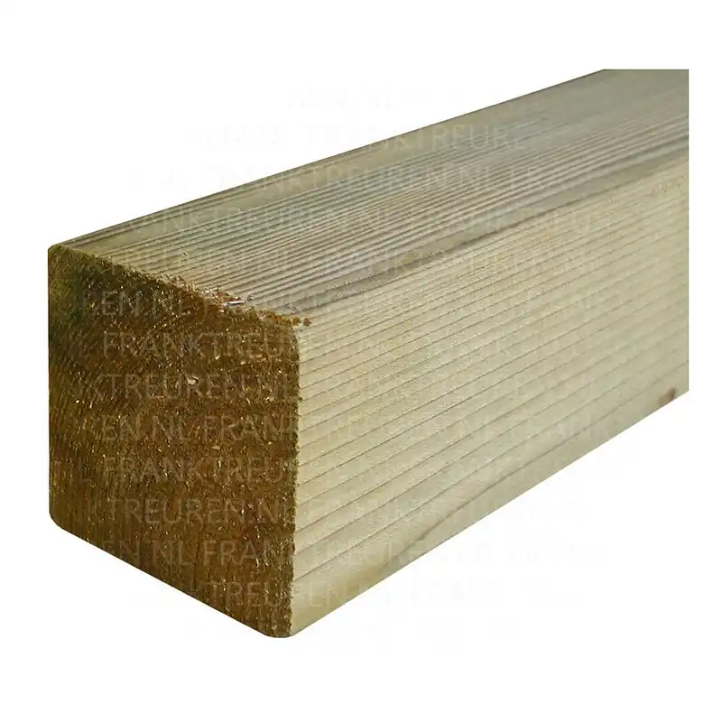 70x70mm NE grenen geschaafd ronde hoeken geimpr. tanalith ***PEFC
