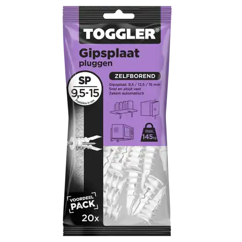GIPSPLAATPLUG SP TOGGLER ZAK A 20 STUKS