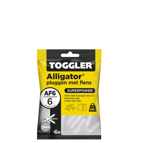 PLUG ALLIGATOR AF6 TOGGLER 6MM M/FLENS