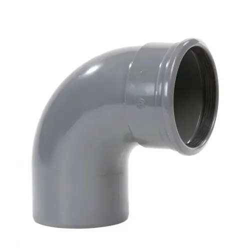 PVC BOCHT 88°, MANCHET X SPIE, KOMO, 125 MM
