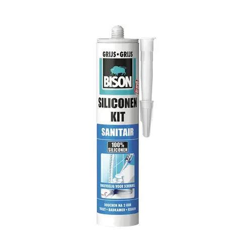 BISON SILICONENKIT GRIJS KOKER 300 ML NL