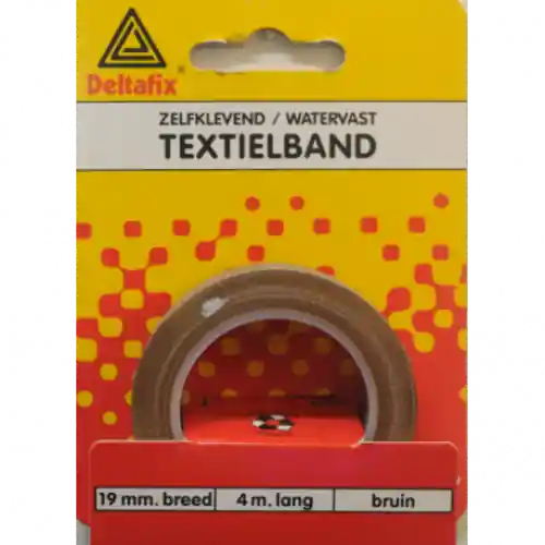 DUCTTAPE ZELFKLEVEND TEXTIELBAND HQ+ BRUIN 4 M X 19 MM
