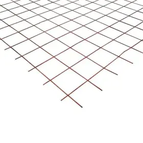 Bouwstaalmat roest  5x5 cm 4mm 300x200cm