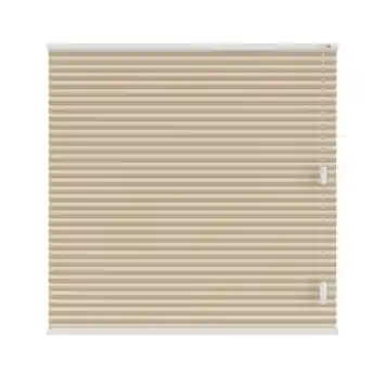KARWEI dubbel plisségordijn gewoon raam 28639 beige verduisterend op maat