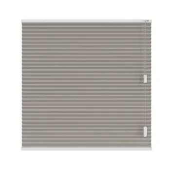 KARWEI dubbel plisségordijn draaikiepraam 28672 taupe linnenlook lichtdoorlatend op maat