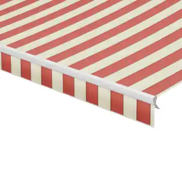 Schulprand (volant) recht streep rood/wit (kleurnr. 8211) op maat