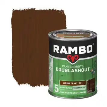 Rambo Pantserbeits Douglashout zijdeglans transparant warmteak 750 ml