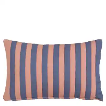Kussen streep blauw - l55xb35xh10cm