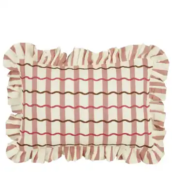 Kussen wave oud roze - l55xb35xh10cm