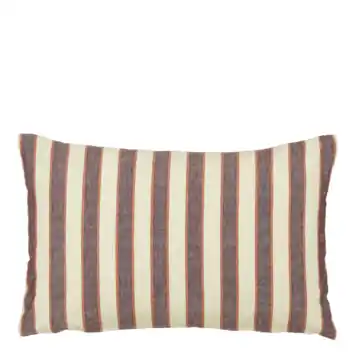 Kussen streep d.bruin - l55xb35xh10cm