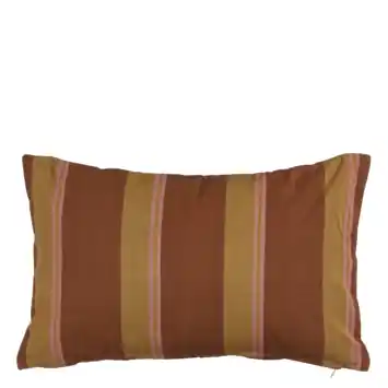 Kussen streep donker bruin - l55xb35xh10cm