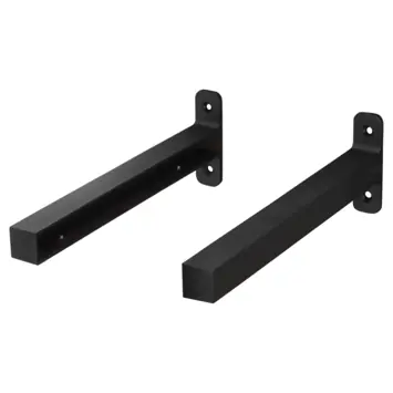 Duraline plankdrager industrieel modern zwart aluminium 2 stuks