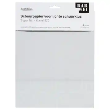KARWEI schuurpapier lichte schuurklus super fijn K320