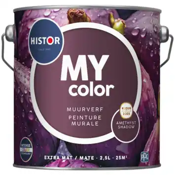 Histor MY Color muurverf extra mat Amethyst Shadow 2,5 liter