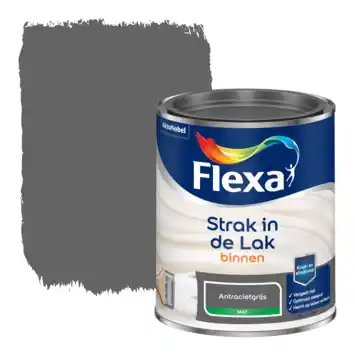 Flexa Strak in de Lak binnenlak mat antracietgrijs 750 ml