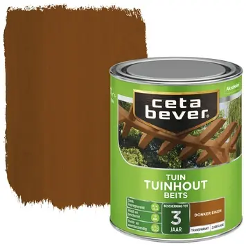 CetaBever Tuinhoutbeits zijdeglans transparant donker eiken 750 ml