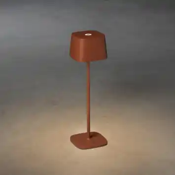 Konstsmide tafellamp Capri draadloos USB terracotta