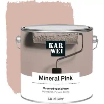 KARWEI muurverf mineral pink mat 2,5 liter
