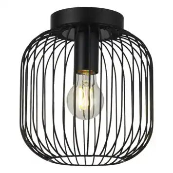 KARWEI plafondlamp Vic zwart 23xØ21cm
