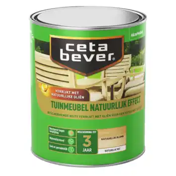 CetaBever tuinmeubelbeits Natuurlijk Effect mat blank 750 ml
