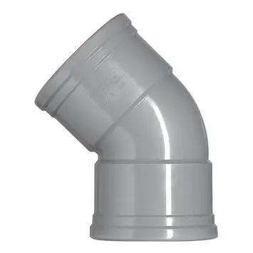 Martens PVC bocht 45° grijs 2x manchet 110 mm