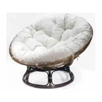 Loungestoel Papasan bruin rotan