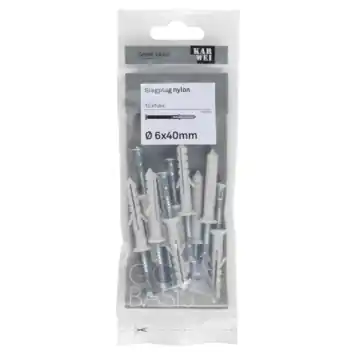 KARWEI slagplug 6x40mm/ 3,7x45mm 10ST