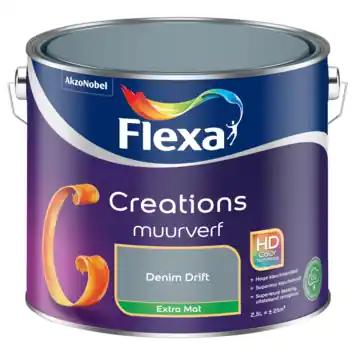 Flexa Creations muurverf denim drift extra mat 2,5 liter