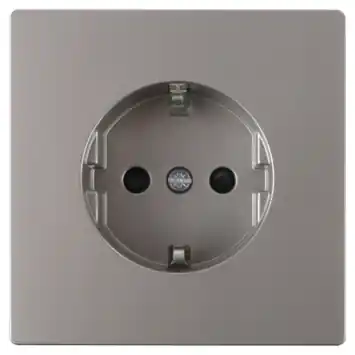 Merten D-Life Inbouw Stopcontact Enkel RA RVS