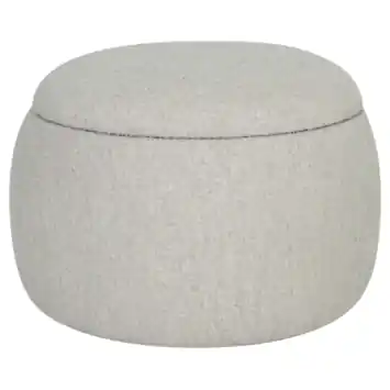 KARWEI poef Lou beige stof met opbergruimte