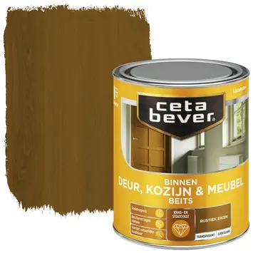 CetaBever Deur, Kozijn & Meubelbeits zijdeglans transparant rustiek eiken 750 ml