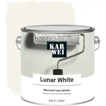 KARWEI muurverf RAL 9010 lunar white mat 2,5 liter