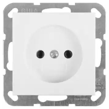 Gira ST55 inbouw enkel stopcontact wit